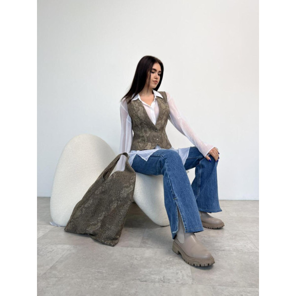 Фото - Шоппер ART KNIT Python коричневая 50x60 см (037896)