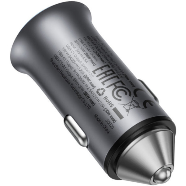 Фото - Автомобильное зарядное устройство AceFast 2xUSB 95W (USB-C + USB-A) B16 (6974316284970)