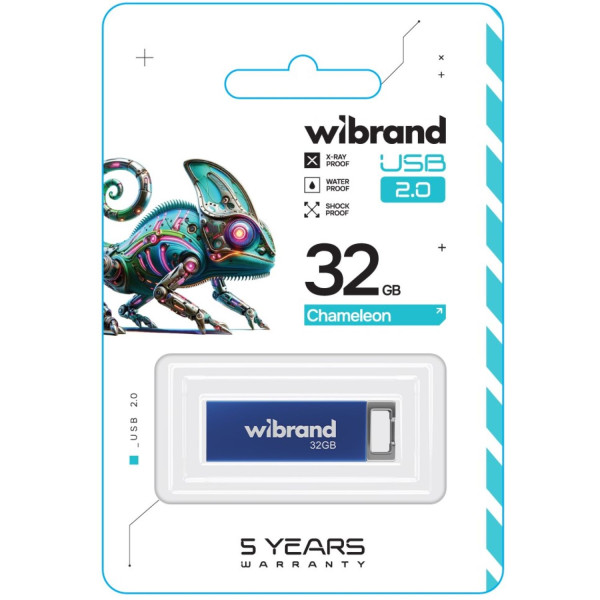 Фото - Флеш USB Wibrand USB 2.0 Chameleon 32Gb Blue (WI2.0/CH32U6U)