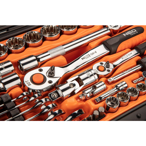 Фото - Набор инструментов Neo Tools 08-690 1/2-1/4 71 шт.