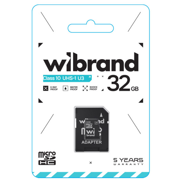 Фото - Карта памяти Wibrand 32Gb class 10 adapter SD (WICDHU3/32GB-A)