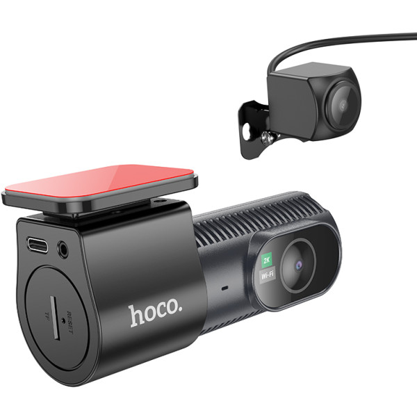 Фото - Видеорегистратор HOCO DV8 2K display hidden driving recorder with rear camera Black (6942007623384)