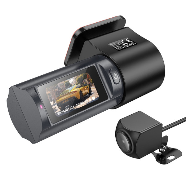 Фото - Видеорегистратор HOCO DV8 2K display hidden driving recorder with rear camera Black (6942007623384)