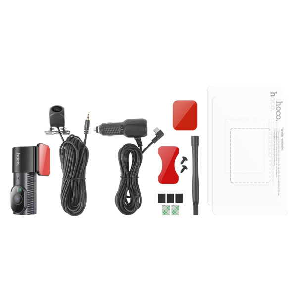 Фото - Видеорегистратор HOCO DV8 2K display hidden driving recorder with rear camera Black (6942007623384)