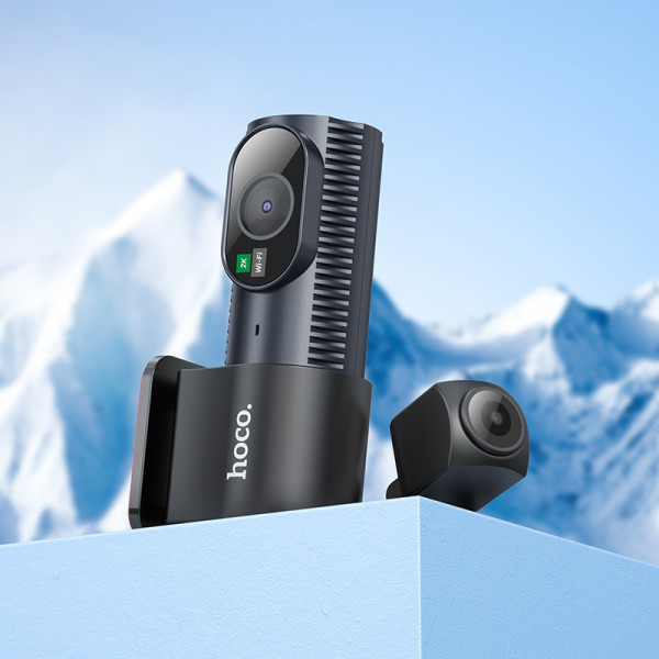 Фото - Видеорегистратор HOCO DV8 2K display hidden driving recorder with rear camera Black (6942007623384)