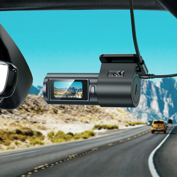 Фото - Видеорегистратор HOCO DV8 2K display hidden driving recorder with rear camera Black (6942007623384)