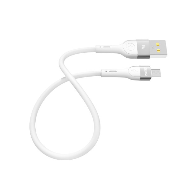 Фото - Кабель синхронизации данных YOKI EXTRA Micro 3A 0.25m White (YK-EX11)