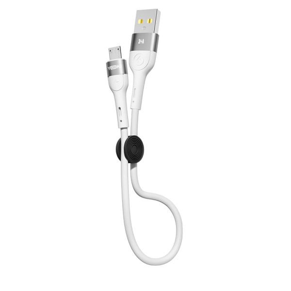 Фото - Кабель синхронизации данных YOKI EXTRA Micro 3A 0.25m White (YK-EX11)