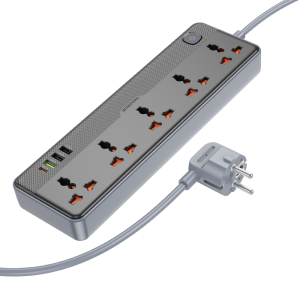 Фото - Сетевой фильтр BOROFONE BAC5A Lord 5 position socket PD20W/1C3A EU Black (6941991111501)