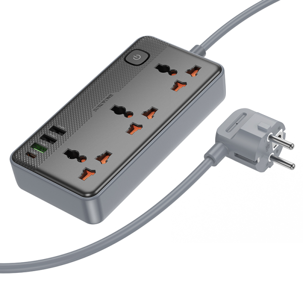 Фото - Сетевой фильтр BOROFONE BAC3A Roy 3 position socket PD20W/1C3A EU Black (6941991111464)