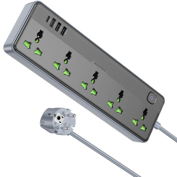 Фото - Сетевой фильтр BOROFONE BAC4A Lord 5 position socket 1C3A EU Black