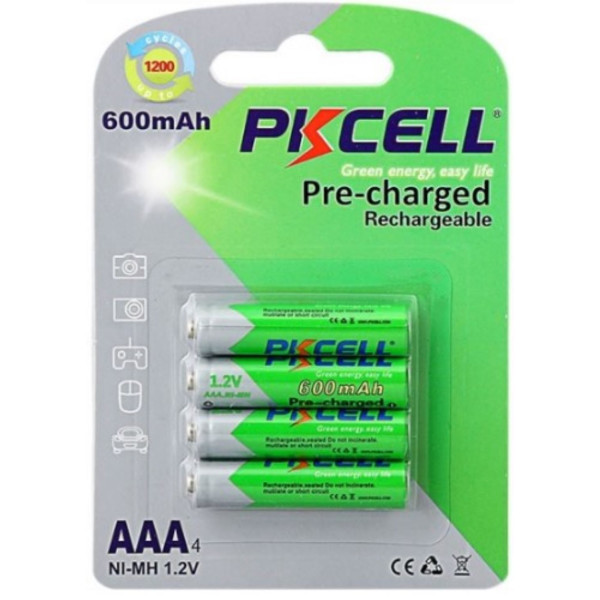 Фото - Аккумулятор тип AAA PKCELL 600mAh 4 шт. (PC/AAA600-4BA)