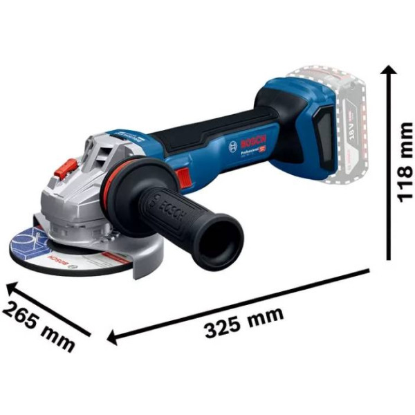 Фото - Болгарка Bosch Professional GWS 18V-11S (0.601.9N4.003)