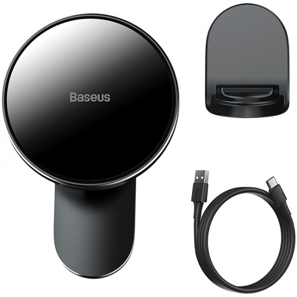 Фото - Автодержатель с беспроводной зарядкой Baseus Big Energy MagSafe 15W Black (WXJN-01)