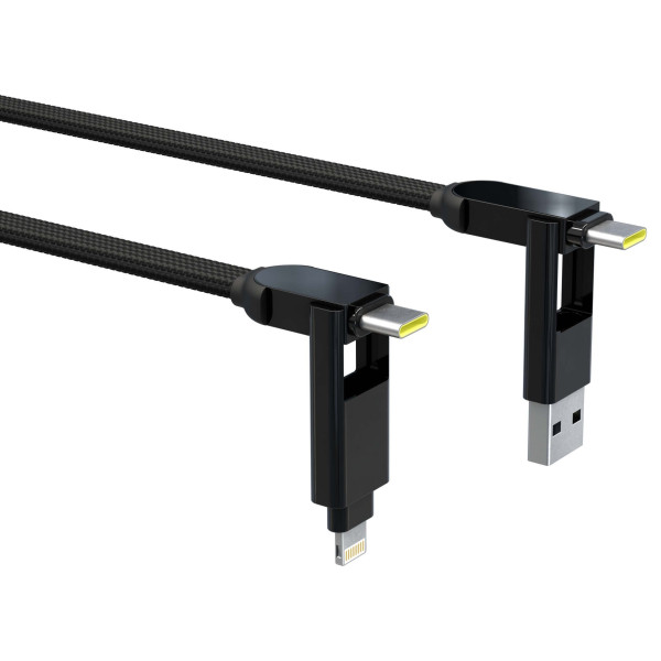 Фото - Кабель синхронизации данных Rolling Square 6in1, inCharge XL 3 м Black (XLL01R)