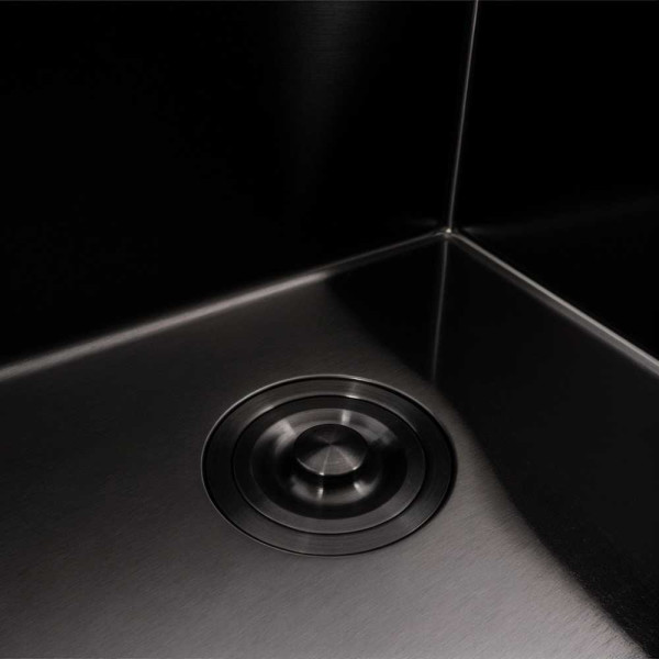 Фото - Мойка кухонная VALESO PVD черная 44х44 Handmade монтаж под столешницу (3.0/0.8)