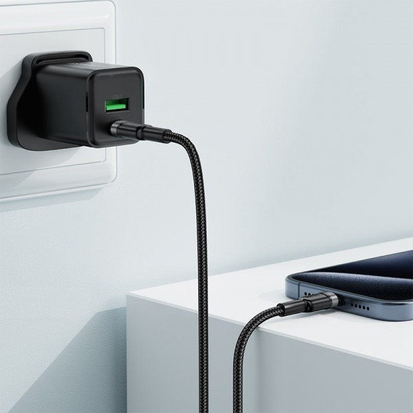 Фото - Кабель синхронизации данных AceFast USB 2.0 Type-C M-M, 1.2 м Black (6974316285137)