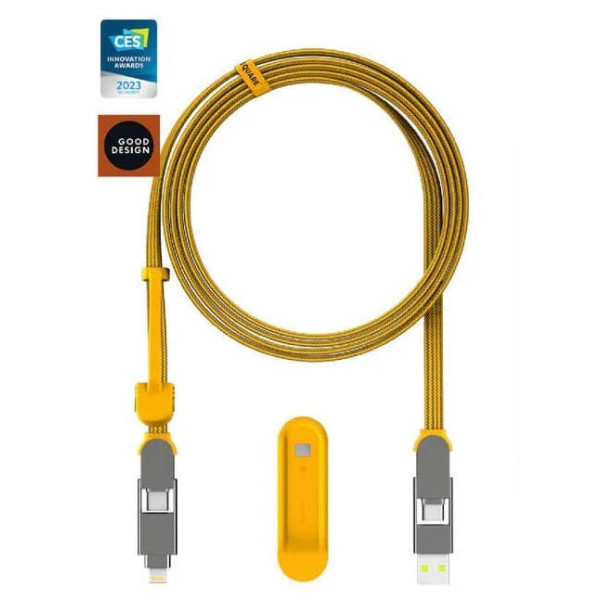Фото - Кабель синхронизации данных Rolling Square 6in1, inCharge XL 3 м Yellow (XLL03R)
