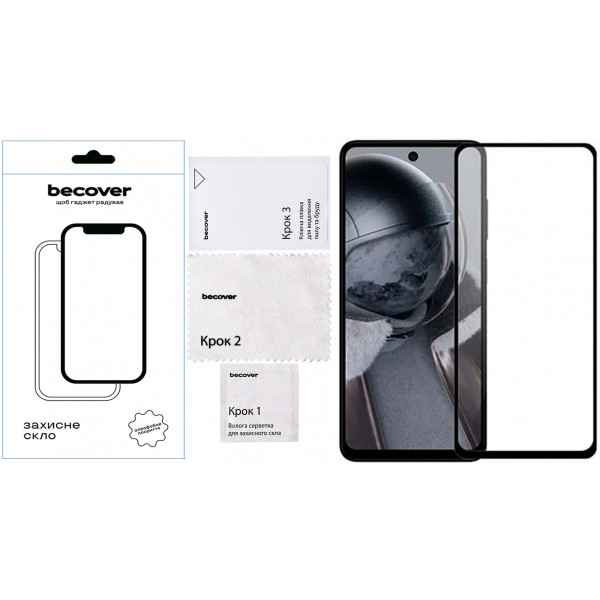 Фото - Защитное стекло для смартфона BeCover Poco F6 Pro Black (712585)