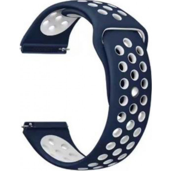 Фото - Ремешок для смарт-часов BeCover Nike Style for Amazfit Stratos 1/2/2S/3/GTR 2/GTR 47mm/GTR Lite 47mm/Nexo/Pace Blue-White (705815)