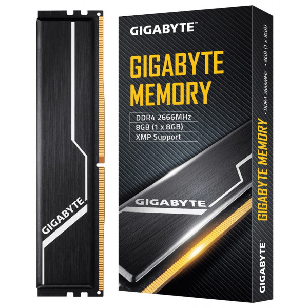Фото - Память DDR Gigabyte DDR4 (1x8Gb) 2666Mhz Timing:16-16-16-35 XMP 2.0 (GP-GR26C16S8K1HU408)