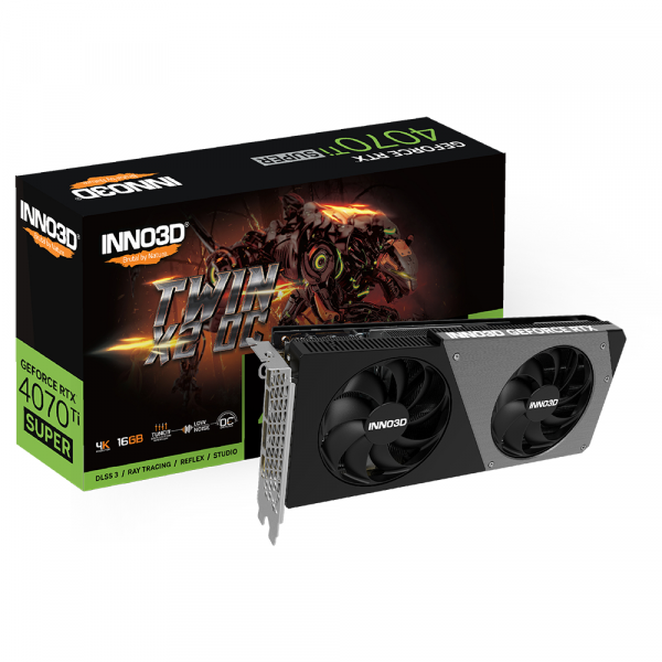 Фото - Видеокарта Inno3D GeForce RTX 4070 Ti SUPER TWIN X2 OC 16GB GDDR6X (N407TS2-166XX-186156N)