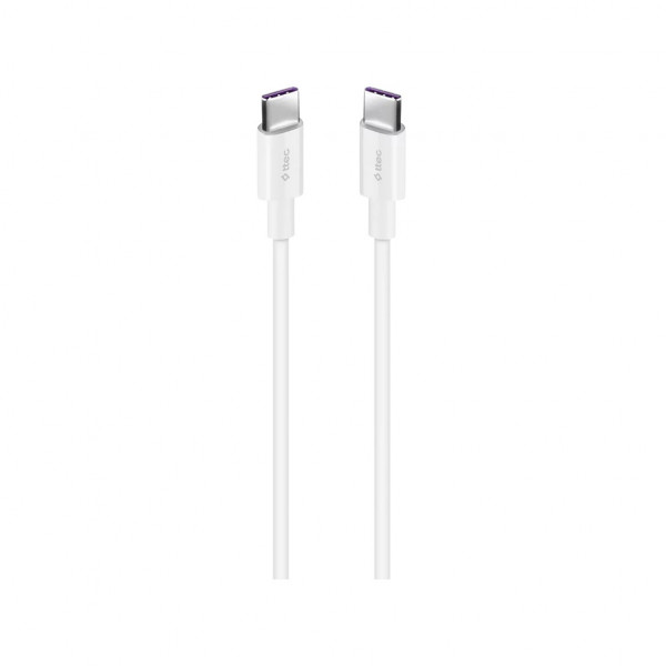 Фото - Кабель синхронизации данных Ttec USB Type-C - USB Type-C (M/M) 1.5 м White (2DK49B)