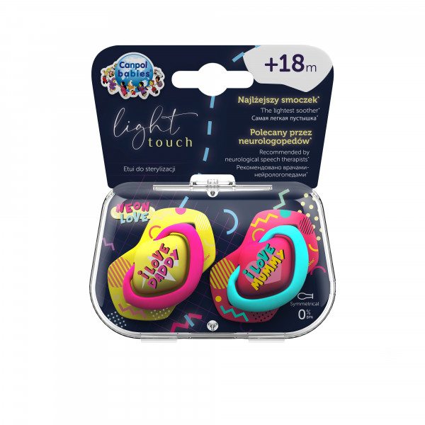 Фото - Симметричная пустышка Canpol babies 18+ мес NEON LOVE 2 шт. - розовая (22/654_pin) Фото - Симметричная пустышка Canpol babies 18+ мес NEON LOVE 2 шт. - розовая (22/654_pin)