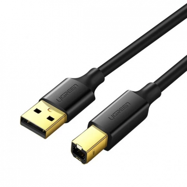 Фото - Кабель USB type A - USB type B UGREEN US135 USB 2.0 AM to BM Print Cable 5m Black (10352)