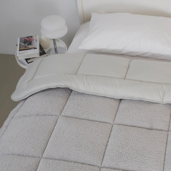 Фото - Одеяло демисезонное полуторное ТЕП TEDDY 150х210 см Светло-серый (1-05207_35049)