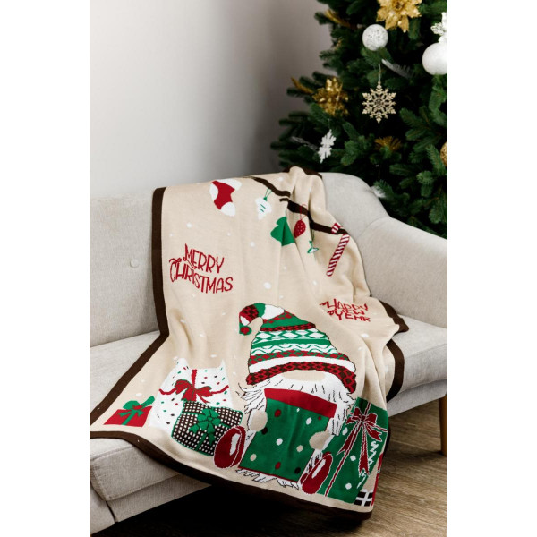 Фото - Плед односпальный Прованс Holiday gnome 90х130 (031664)