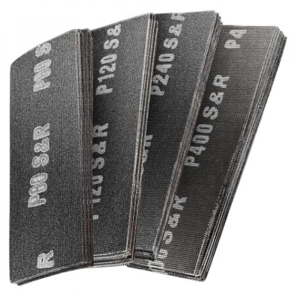Фото - Сетка шлифовальная S&R 10xP80,P120,P220,P400 280х93 мм 40 шт. (230093040)