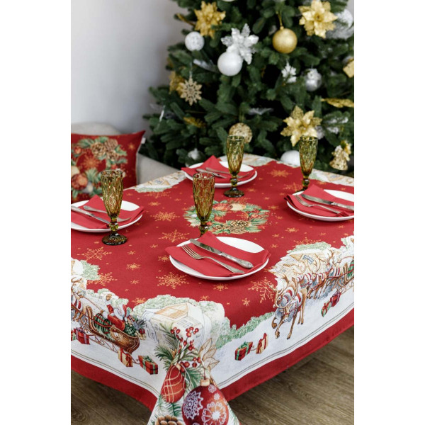 Фото - Скатерть квадратная Прованс гобелен PRESENT 135х140 (031327)
