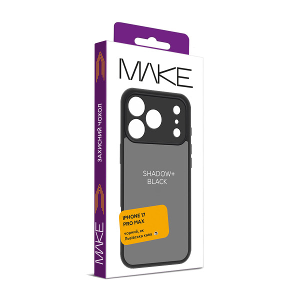Фото - Чехол для смартфона MAKE Shadow plus for Apple iPhone 17 Pro Max, Black (MCSD-AI17PMBK)