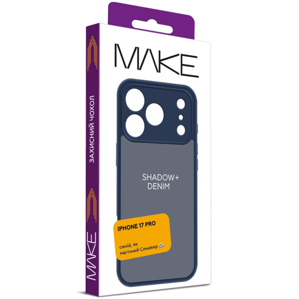 Фото - Чехол для смартфона MAKE Shadow plus for Apple iPhone 17 Pro, Denim (MCSD-AI17PDN)