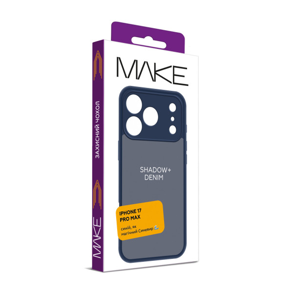 Фото - Чехол для смартфона MAKE Shadow plus for Apple iPhone 17 Pro Max, Denim (MCSD-AI17PMDN)