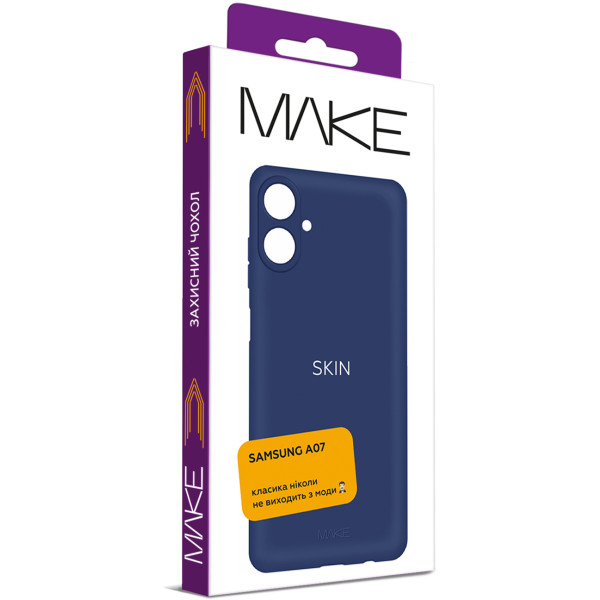 Фото - Чехол для смартфона MAKE Skin for Samsung A07, Blue (MCS-SA07BL)