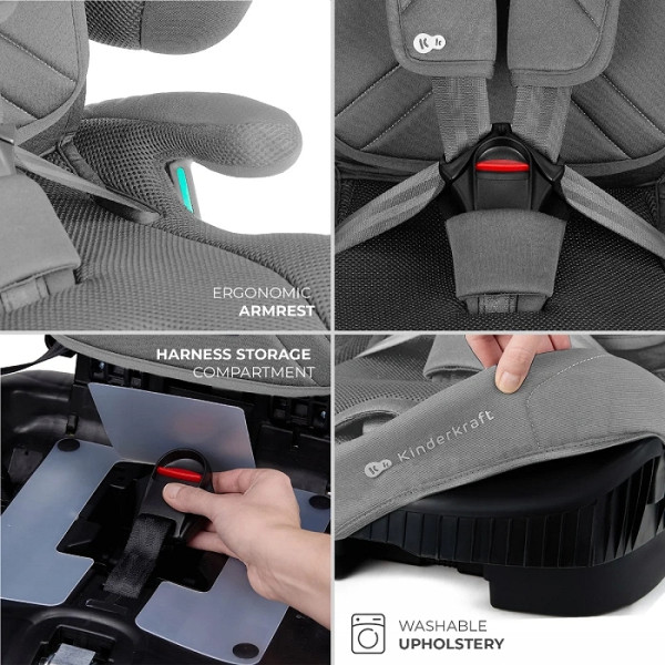 Фото - Автокресло Kinderkraft Fix2Go i-Size Grey (KCFI2GO0GRY0000)