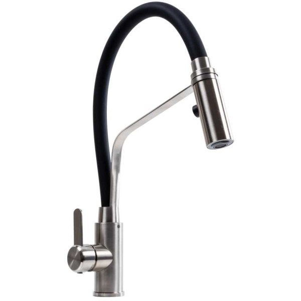 Фото - Смеситель кухонный VALESO гибкий с держателем KN36 черный Фото - Смеситель кухонный VALESO гибкий с держателем KN36 черный