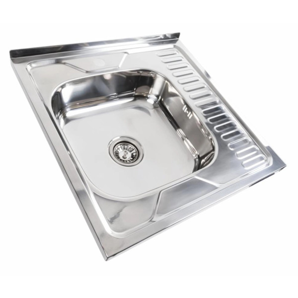 Фото - Мойка кухонная Platinum ПОЛИРОВКА 6060 L (0,7/160 мм)