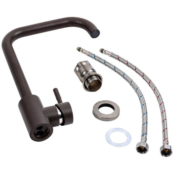 Фото - Смеситель кухонный Platinum NS02B (3008B-NA) темная скала