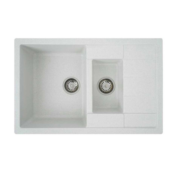 Фото - Мойка кухонная Platinum 7850W TOSKANA матовая Белая в точку Фото - Мойка кухонная Platinum 7850W TOSKANA матовая Белая в точку