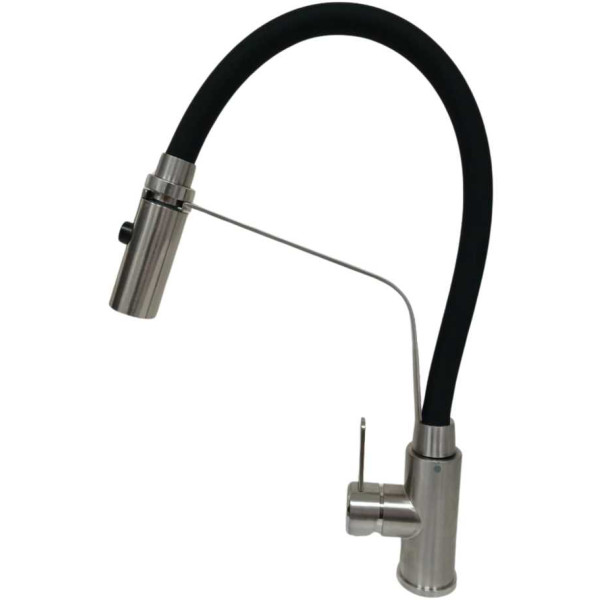 Фото - Смеситель кухонный VALESO гибкий с держателем KN36 черный