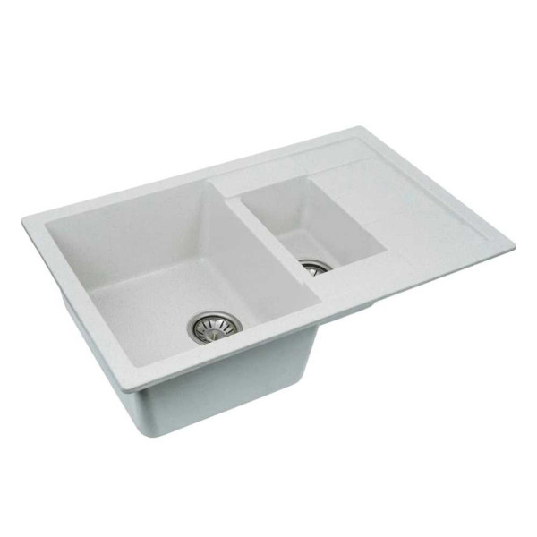 Фото - Мойка кухонная Platinum 7850W TOSKANA матовая Белая в точку