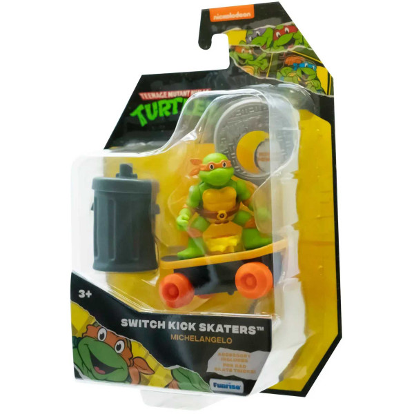 Фото - Коллекционная интерактивная фигурка TMNT Скейтбордист с лаунчером Микеланджело (71041)