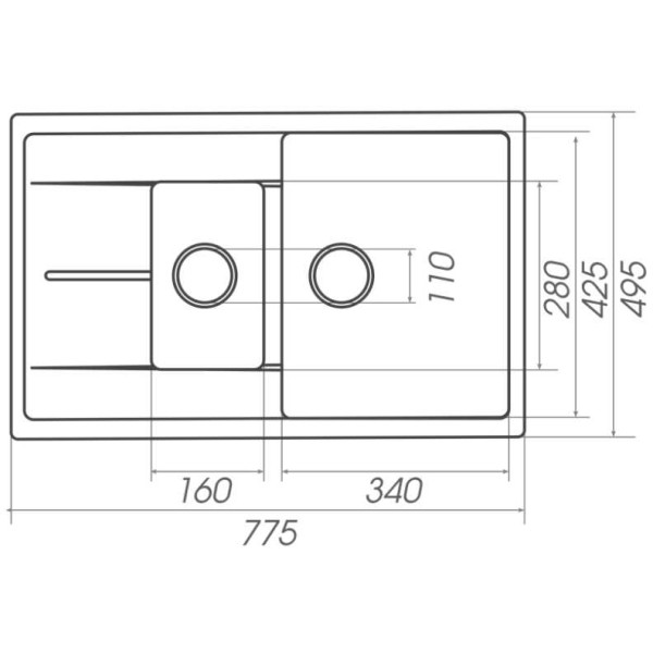 Фото - Мойка кухонная Platinum 7850W TOSKANA матовая Белая в точку