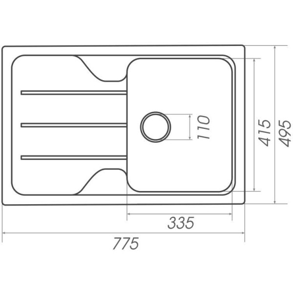 Фото - Мойка кухонная VALESO 7850 VERONA матовая Графит