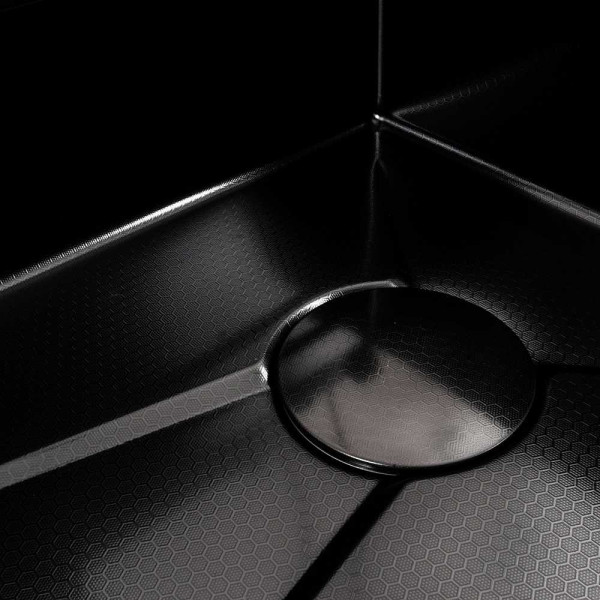 Фото - Мойка кухонная Platinum CM 75x46C PVD черная Handmade "ВОДОСПАД" (Декор)