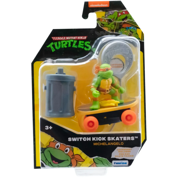 Фото - Коллекционная интерактивная фигурка TMNT Скейтбордист с лаунчером Микеланджело (71041)