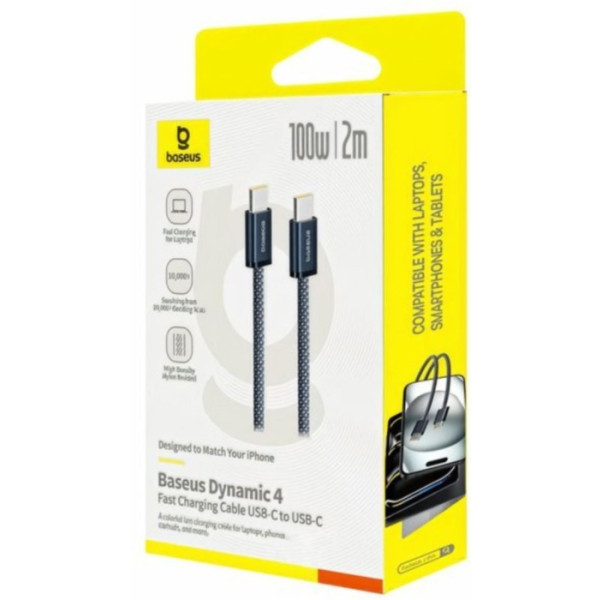 Фото - Кабель синхронизации данных Baseus Type-C/Type-C 100W 2m Black (P10381400121-01)